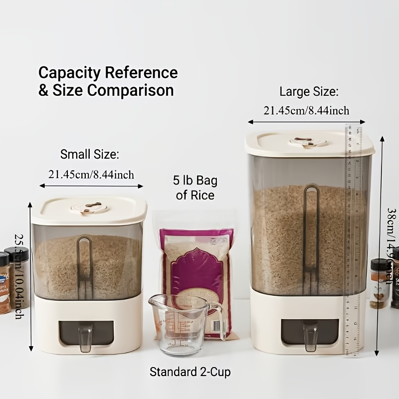 14LB Rice Dispenser, Large Gra - đánh giá và giá Kitchen Gadgets Organizer