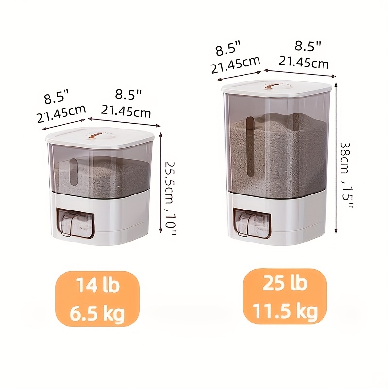 14LB Rice Dispenser, Large Gra - đánh giá và giá Kitchen Gadgets Organizer