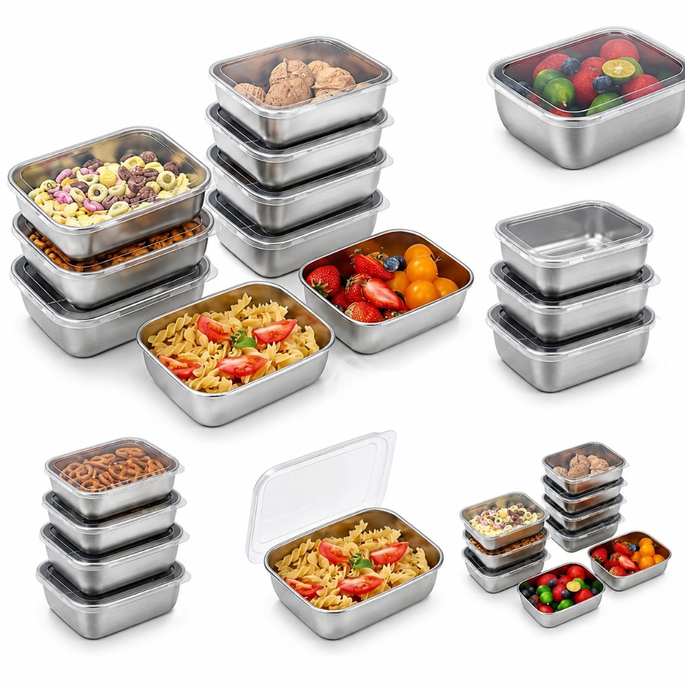 6PCS Stainless Steel Food Stor - đánh giá và giá Kitchen Gadgets Organizer