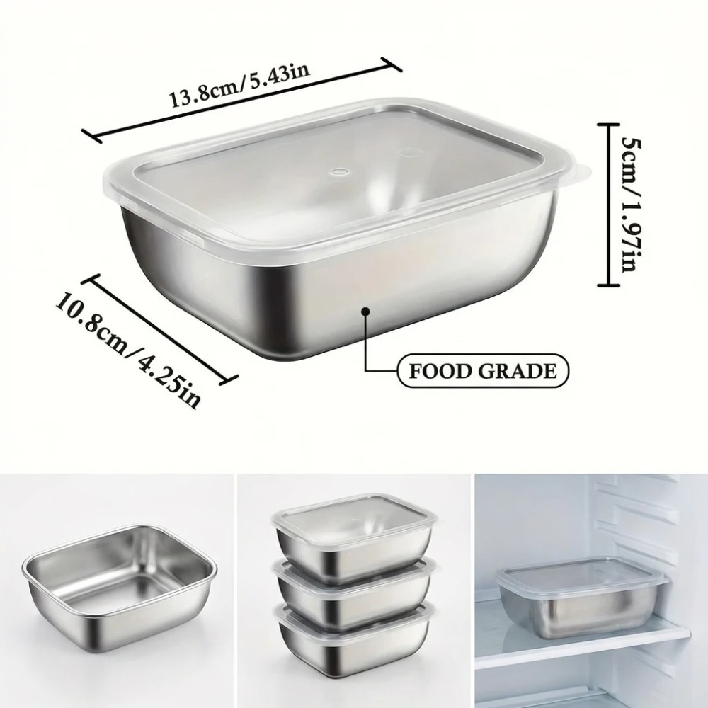 6PCS Stainless Steel Food Stor - đánh giá và giá Kitchen Gadgets Organizer