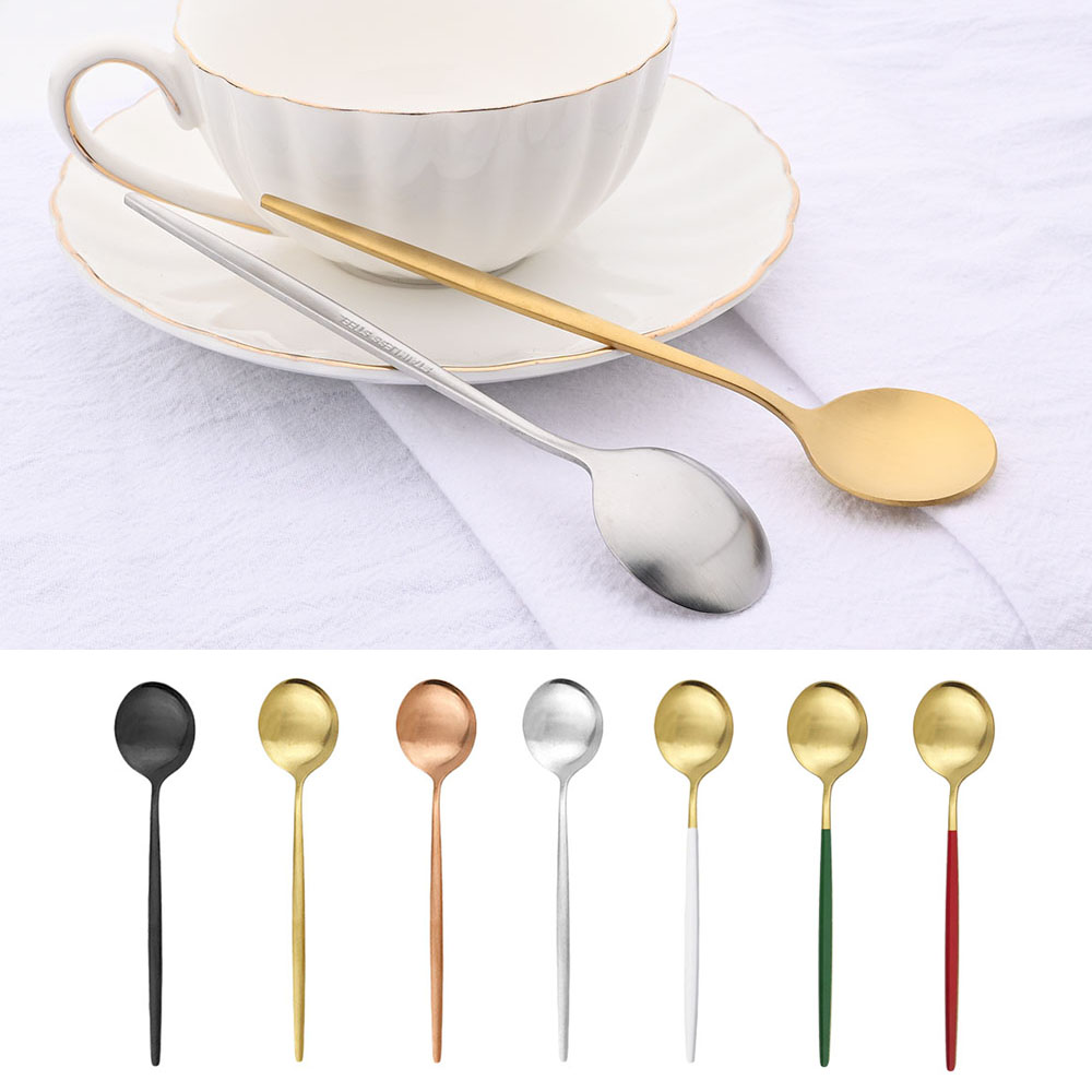 6Pcs Small Matte Spoon Tea Cof - đánh giá và giá Kitchen Gadgets Gold